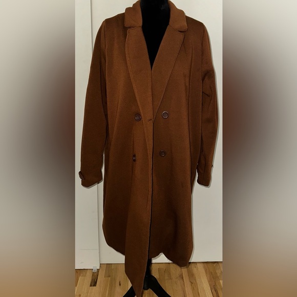 1 Sunset Lane Camel Color Peacoat - Picture 2 of 8